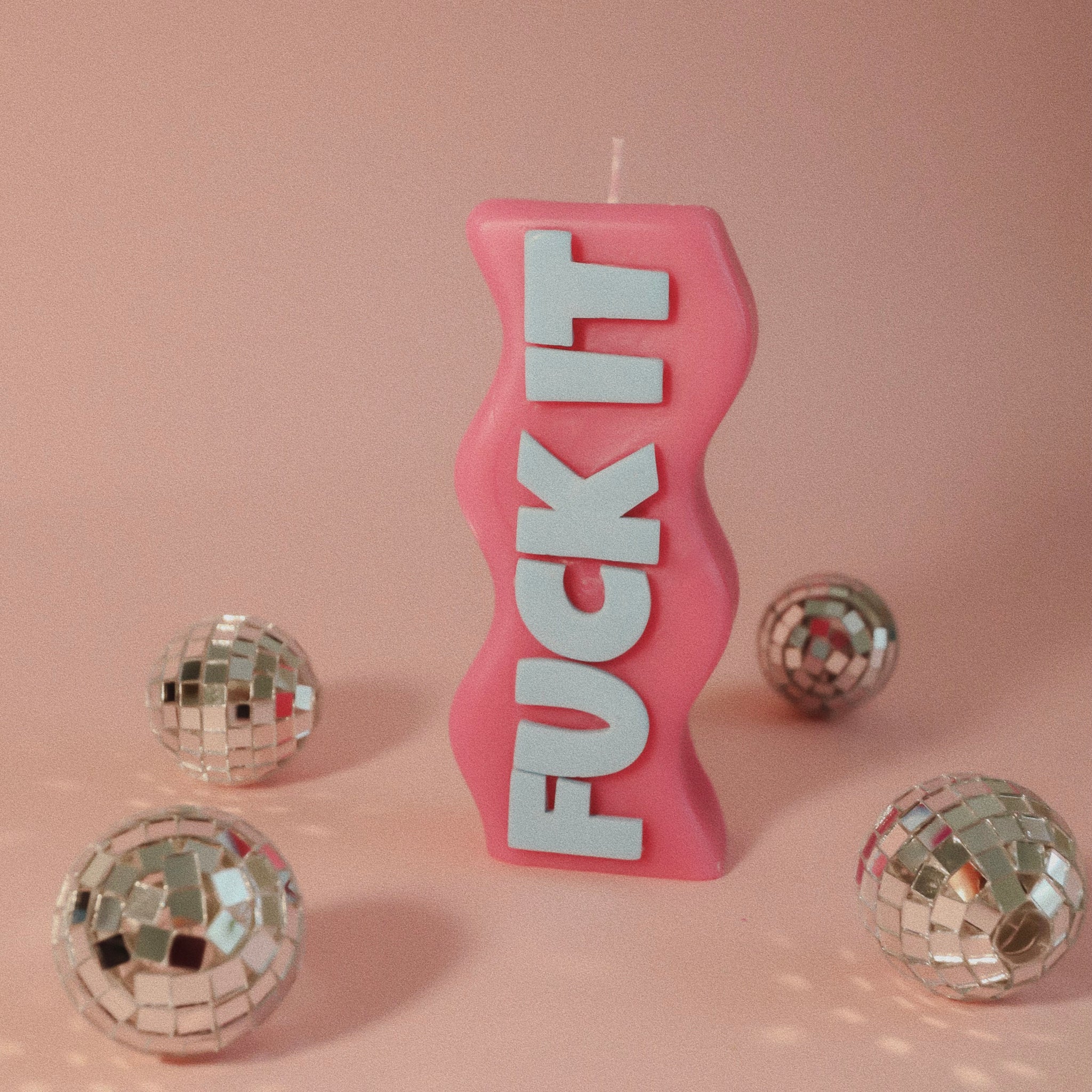 "FUCK IT" Candle -Pink & Blue