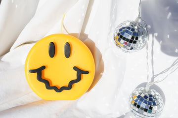 Yellow Smiley Face Candle